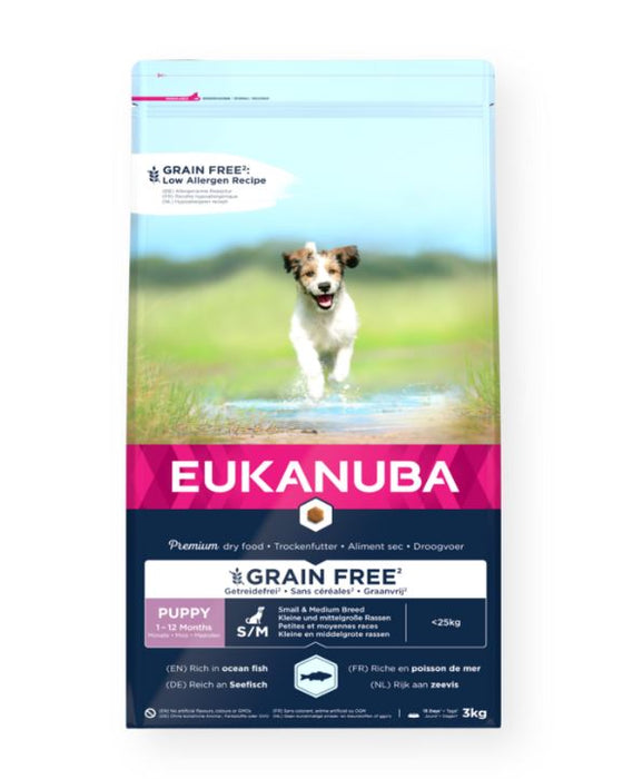 Eukanuba Grain Free Puppy & Junior Small & Medium Ocean Fish 3 kg