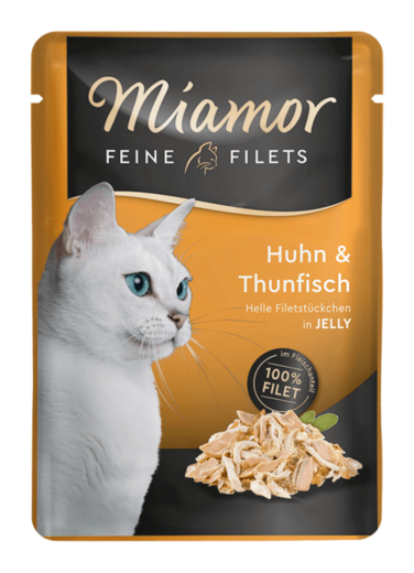 Miamor Feine Filets Jelly kana & tonnikala kissalle 24 x 100 g