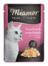 Miamor Feine Filets in Jelly tonnikala- ja rapufileepaloja kissalle 24 x 100 g