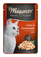 Miamor Feine Filets in Jelly kana & tomaatti kissalle 100 g MAISTELUPAKKAUS