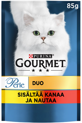 Gourmet Perle Delicate Duo Kanaa & Nautaa 85 g