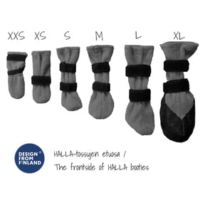 HALLA-fleecetossut pinkit 4 kpl pakkaus XL