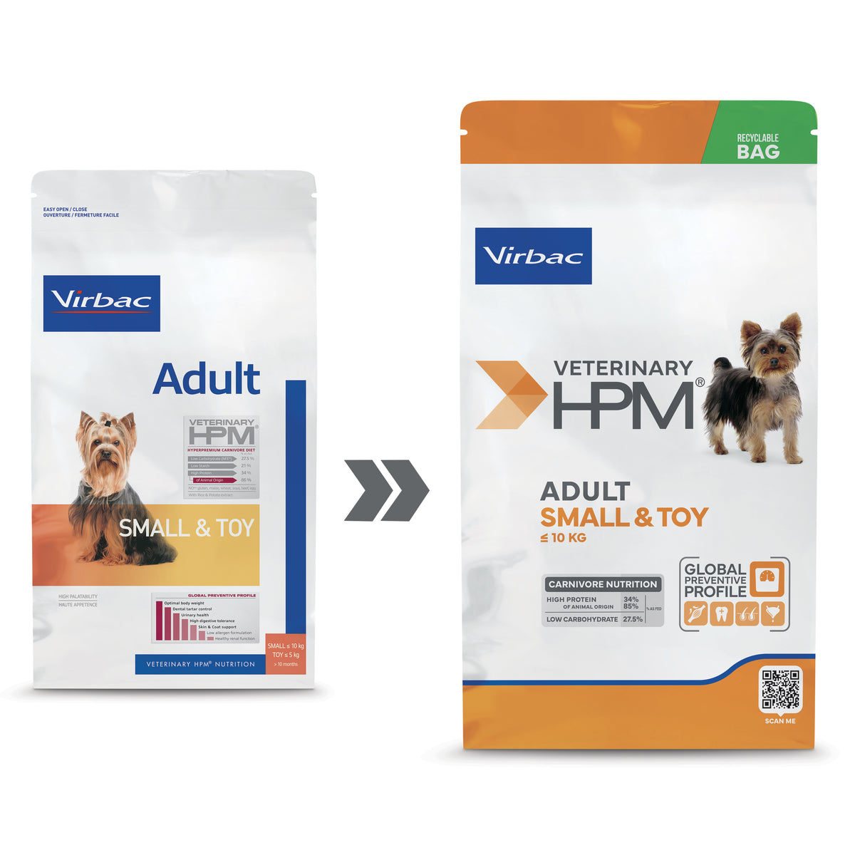 Virbac Adult Dog Small & Toy koiralle 7 kg