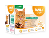 Iams Feline Delights Land & Sea Collection in Gravy 12 x 85 g