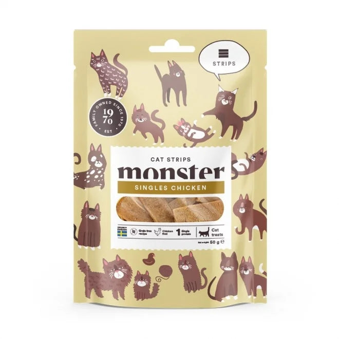 Monster Cat Strips Singles Chicken kissalle 50 g