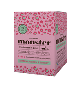 Monster Cat Pouches Kitten Chicken-Turkey kissalle 8 x 85 g