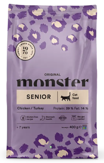 Monster Cat Original Senior Chicken-Turkey kissalle 400 g