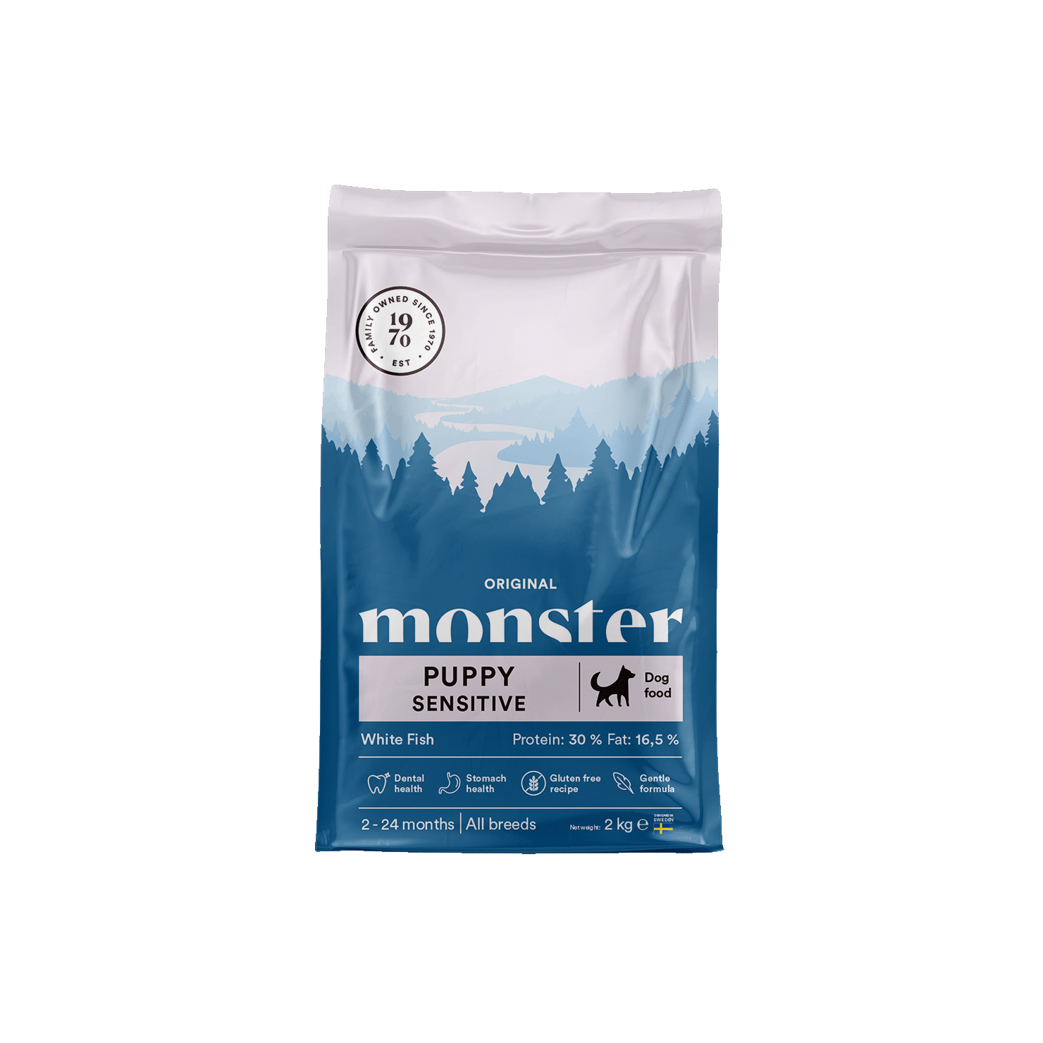 Monster Dog Original Puppy Sensitive White Fish koiralle 2 kg