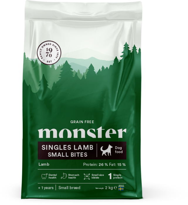 Monster Dog Grain Free Singles Lamb Small Breed koiralle 2 kg