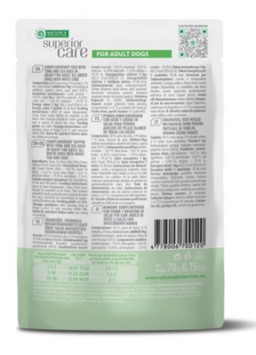 Nature's Protection Superior Care White Adult All Breed Tonnikala & Meriahven koiralle 24 x 70g