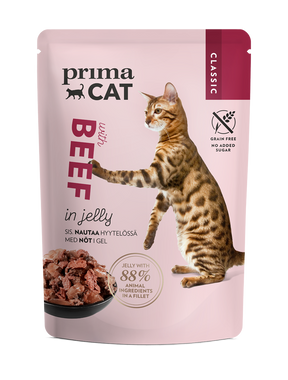 PrimaCat Classic nautaa kastikkeessa 12 x 85 g