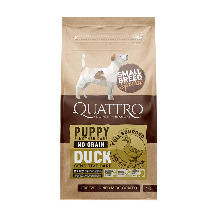 Quattro Puppy & Mother Small Breed with Duck koiralle 7 kg