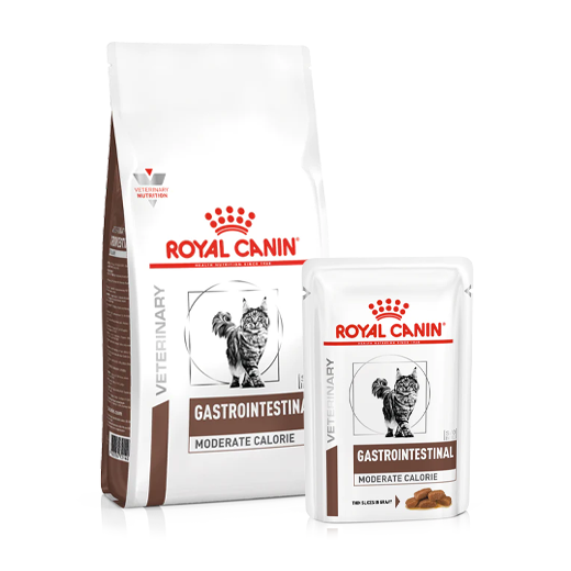 Royal Canin Gastrointestinal Moderate Calorie kissalle yhdistelmä 2 kg + 12 x 85 g