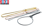 Jokke Snake - Puolikiristävä musta ketjukaulain 35 - 45 cm