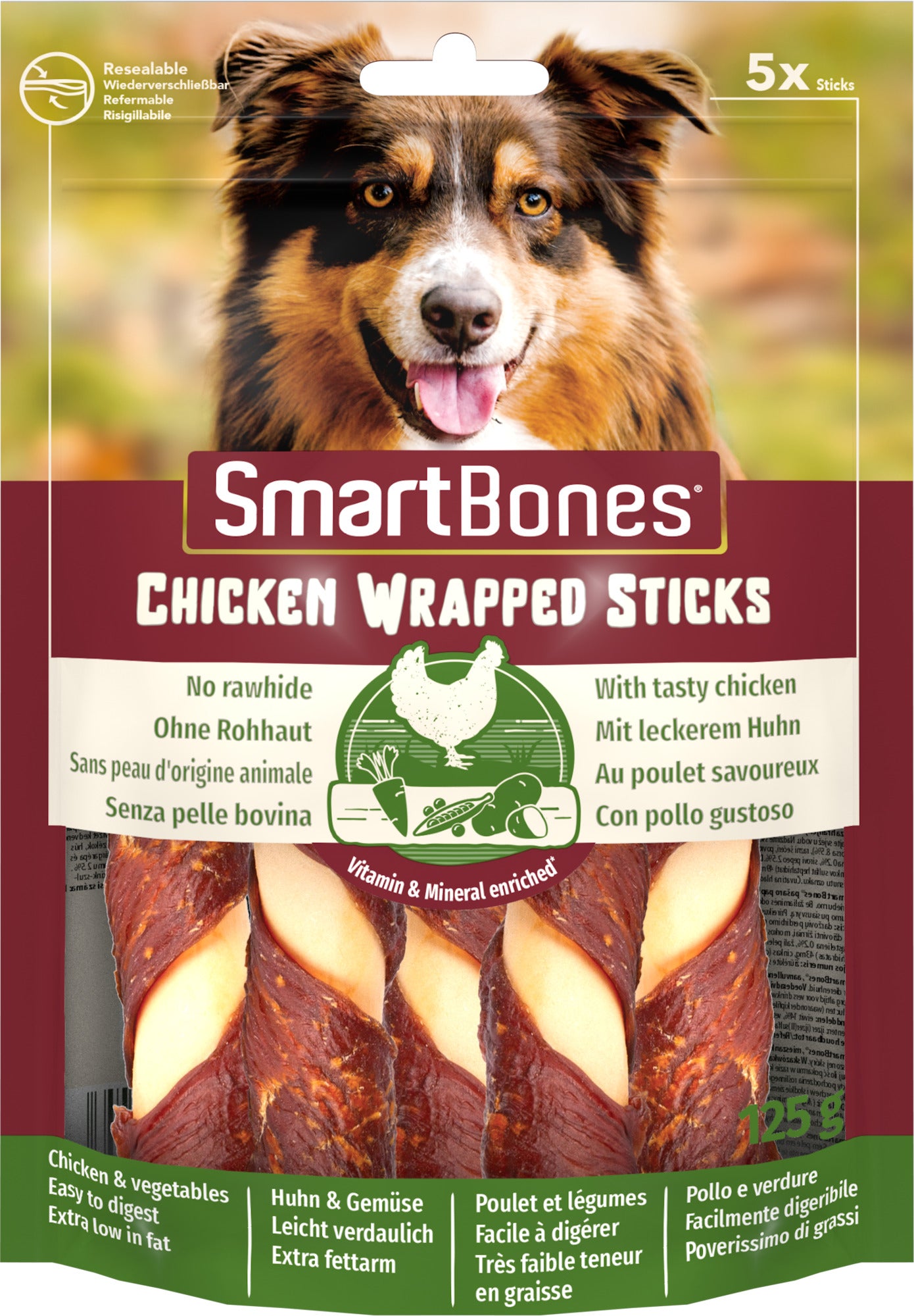 SmartBones Chicken Wrapped Sticks 5 kpl 125 g