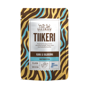 Dagsmark Tiikeri kana-kalkkuna kastikkeessa kissalle 22 x 80 g SÄÄSTÖPAKKAUS