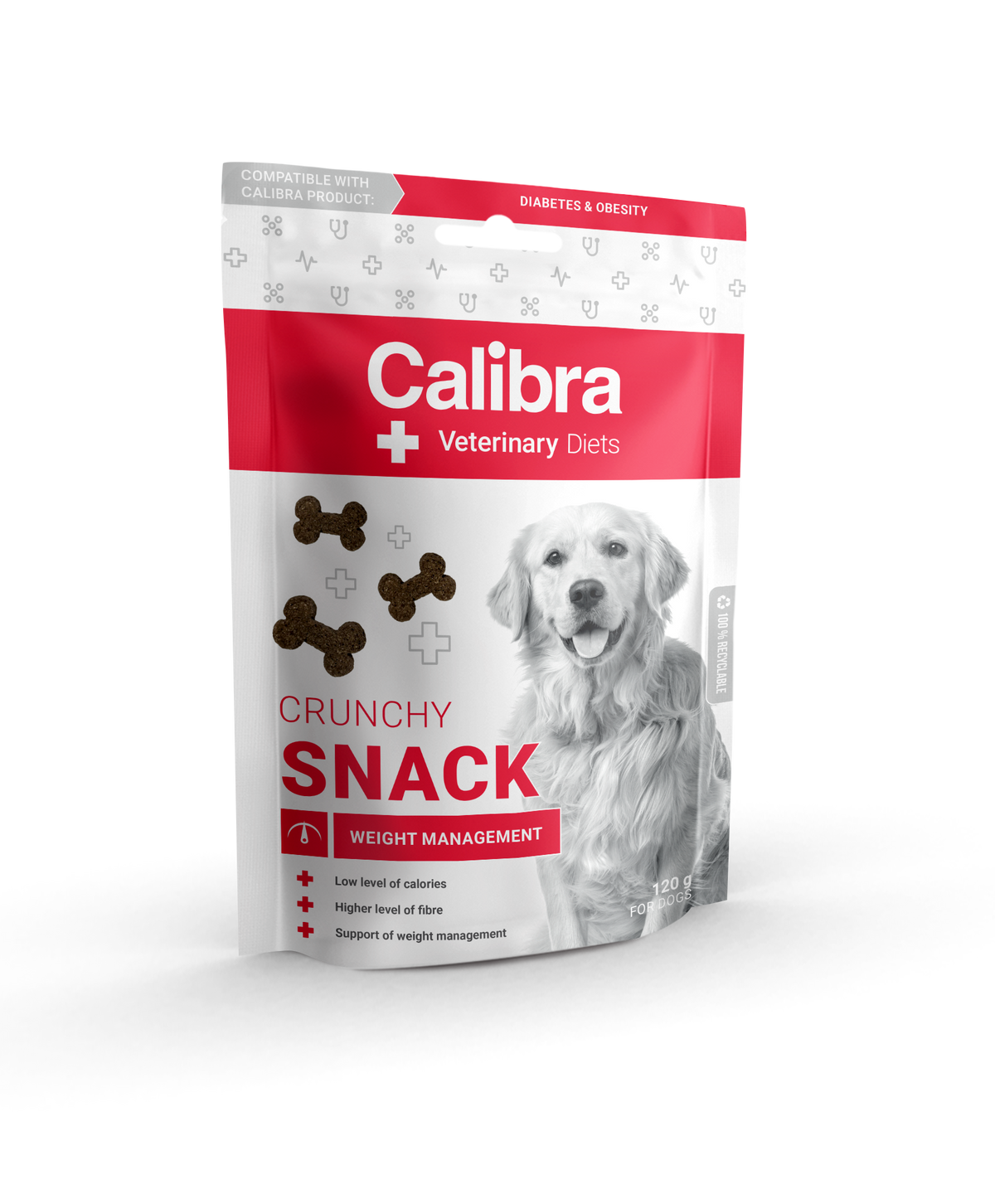 Calibra Veterinary Diet Crunchy Snack Weight Management makupala koiralle 120 g