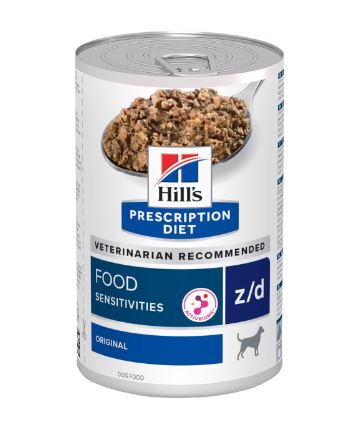 Hill's z/d Food Sensitivities koiralle 12 x 370 g