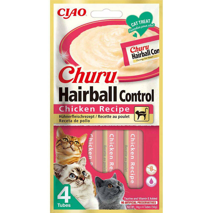 Churu Hairball control kana herkkutahna kissalle 4 x 14 g