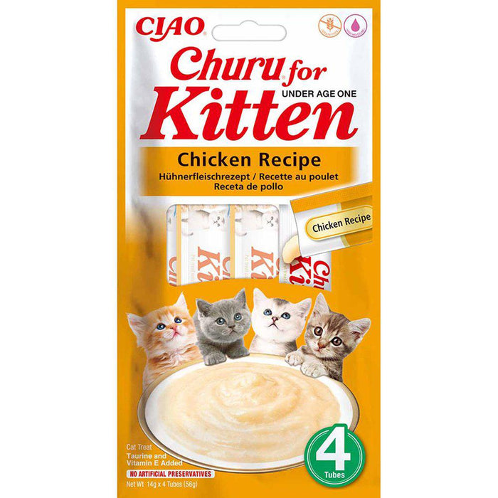 Churu Kitten kana herkkutahna kissanpennulle 4 x 14 g
