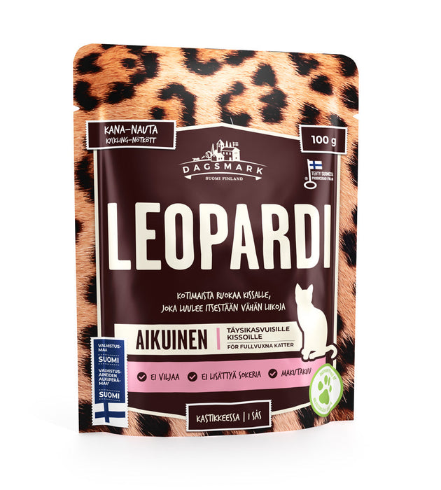 Dagsmark Leopardi kana-nauta kastikkeessa kissalle 80 g MAISTELUPAKKAUS