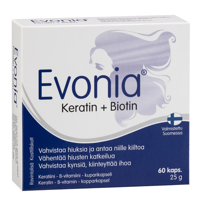 Evonia Keratin + Biotin 60 kapselia
