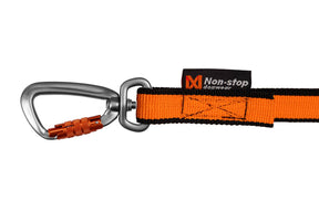 Non-stop Bungee leash musta/oranssi 2.8m/23mm