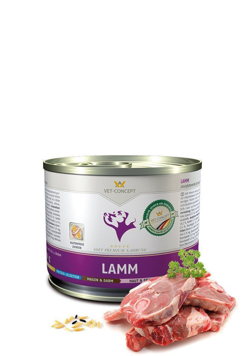 Vet Concept Koiramenu Lamm Lammas 6 x 200 g