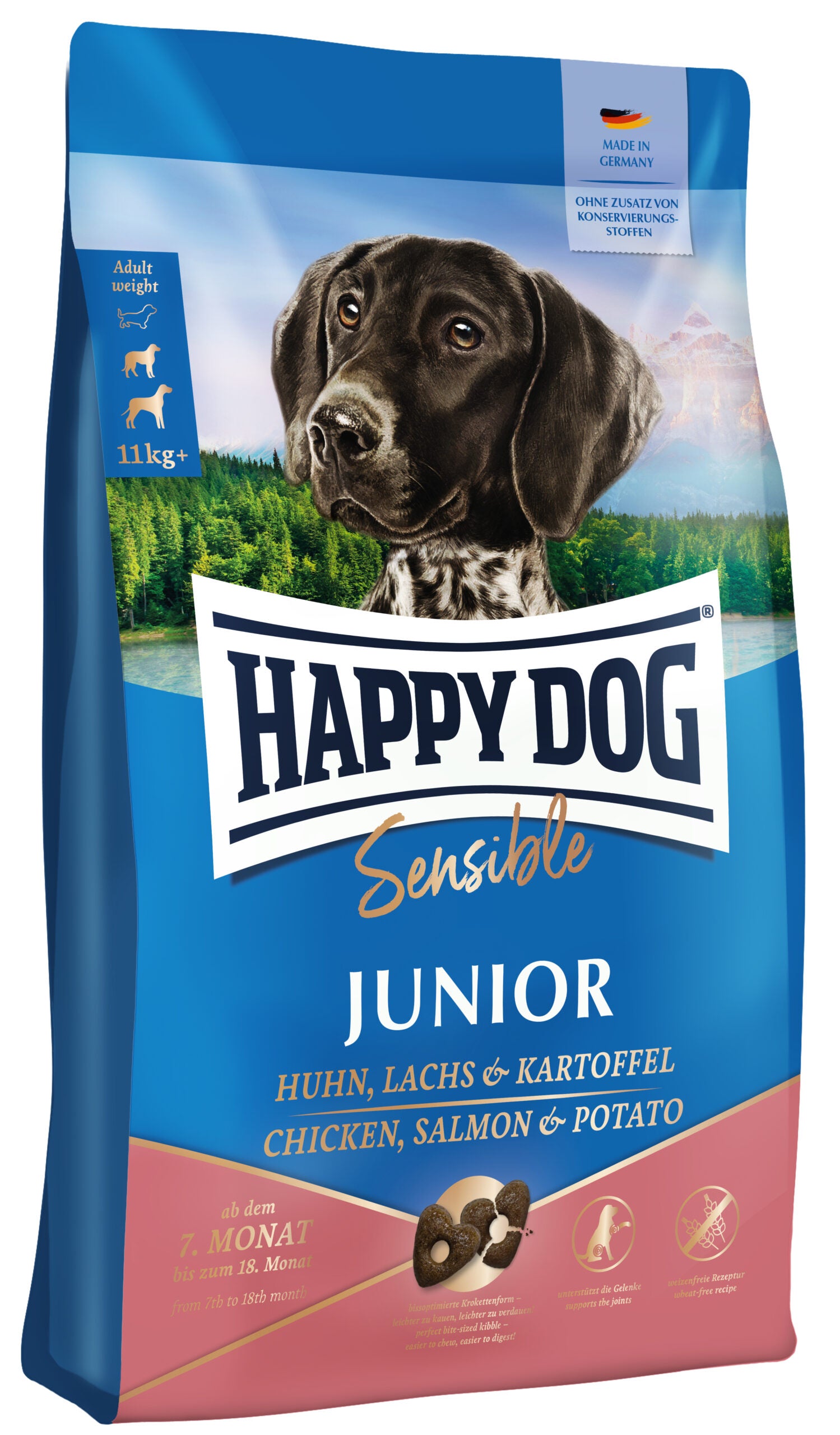 Happy Dog Sensible Junior Huhn Lachs & Kartoffel 10 kg