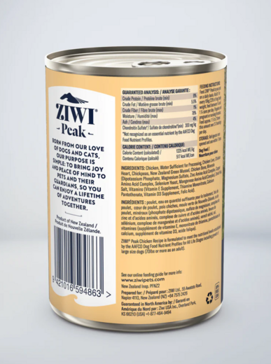 ZiwiPeak Kana Koiralle 390 g