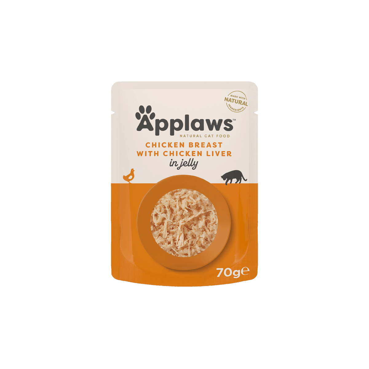 Applaws Kissa Kana & Maksa Jelly annospussi 70 g MAISTELUPAKKAUS