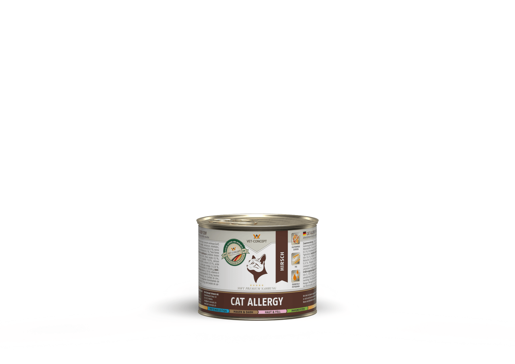 Vet Concept Kissamenu Allergy Hirsch Peura 6 x 200 g