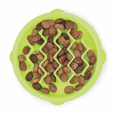 Petstages Kitty Slow Feeder ruokakuppi kissalle vihreä