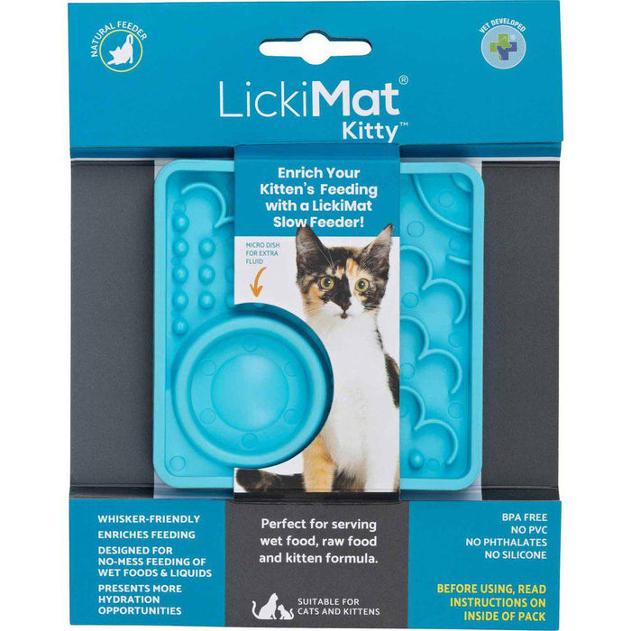 LickiMat Kitty Aktivointimatto kissalle turkoosi