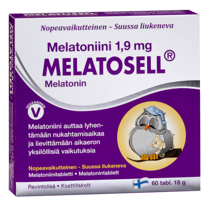 Melatosell Melatoniini 1,9 mg 60 tablettia