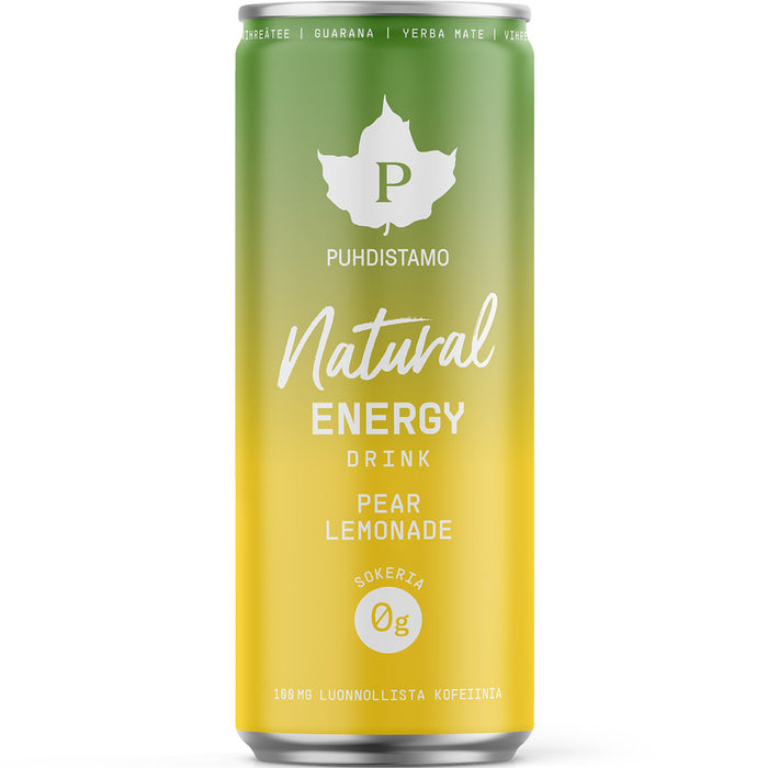 Puhdistamo Natural energy drink pear lemonade  330 ml
