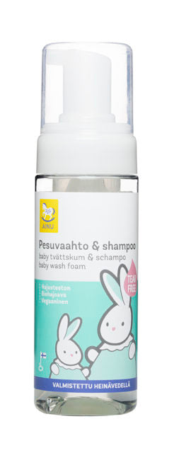 Ainu Pesuvaahto & Shampoo hajusteeton 150 ml