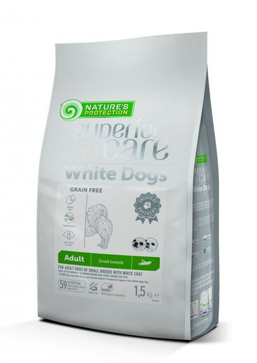 Nature's Protection Superior Care White Dogs Adult Small Breed hyönteinen koiralle 1,5 kg