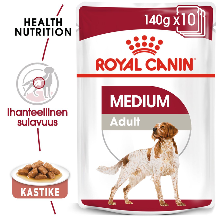 Royal Canin Medium Adult koiralle 10 x 140 g