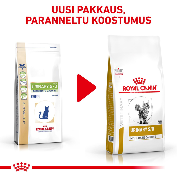 Royal Canin Veterinary Diets Urinary S/O Moderate Calorie kissan kuivaruoka 7 kg