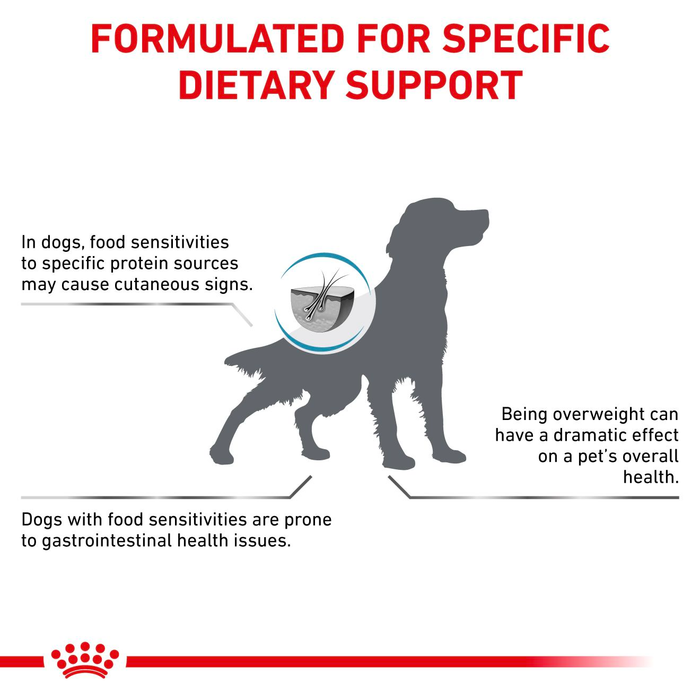 Royal Canin Veterinary Diets Derma Hypoallergenic Moderate Calorie koiran kuivaruoka 7 kg