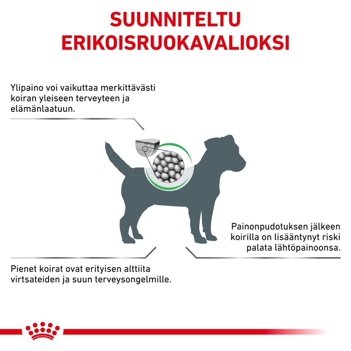 Royal Canin Veterinary Diets Weight Management Satiety Small Dogs koiran kuivaruoka 3 kg