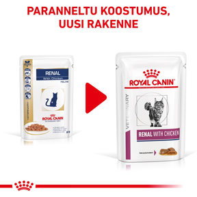 Royal Canin Veterinary Diets Renal Chicken kissan märkäruoka 12 x 85 g