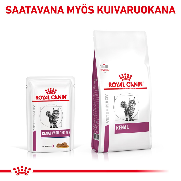 Royal Canin Veterinary Diets Renal Chicken kissan märkäruoka 12 x 85 g