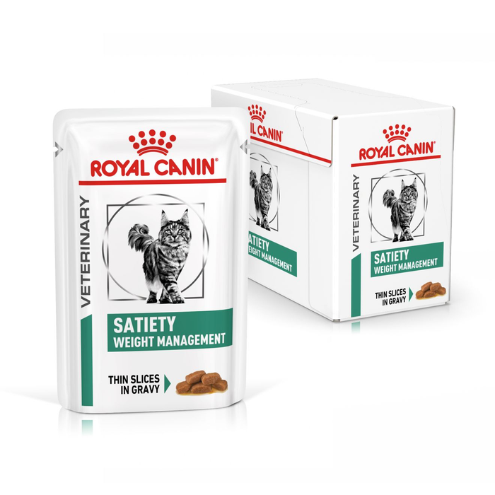 Royal Canin Veterinary Diets Weight Management Satiety Thin Slices In Gravy annospussi kissan märkäruoka 12 x 85 g