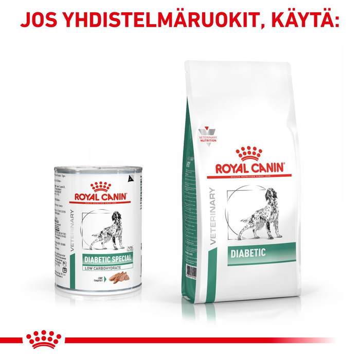 Royal Canin Veterinary Diets Weight Management Diabetic Special Low Carbohydrate loaf säilykepurkki koiran märkäruoka 410 g MAISTELUPAKKAUS