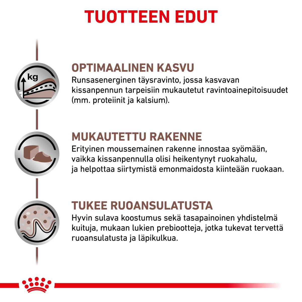 Royal Canin Veterinary Diets Gastrointestinal Kitten Mousse säilykepurkki kissan märkäruoka 195 g MAISTELUPAKKAUS