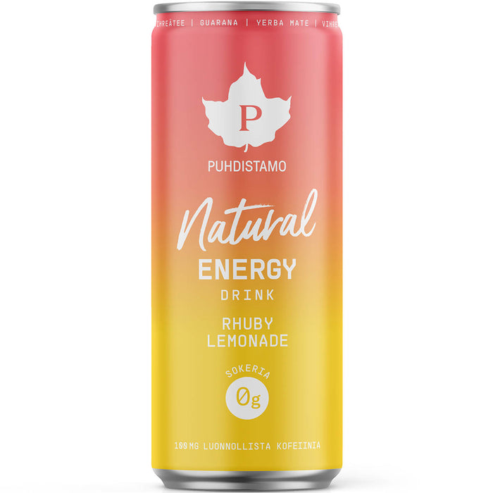 Puhdistamo Natural energy drink rhuby lemonade  330 ml