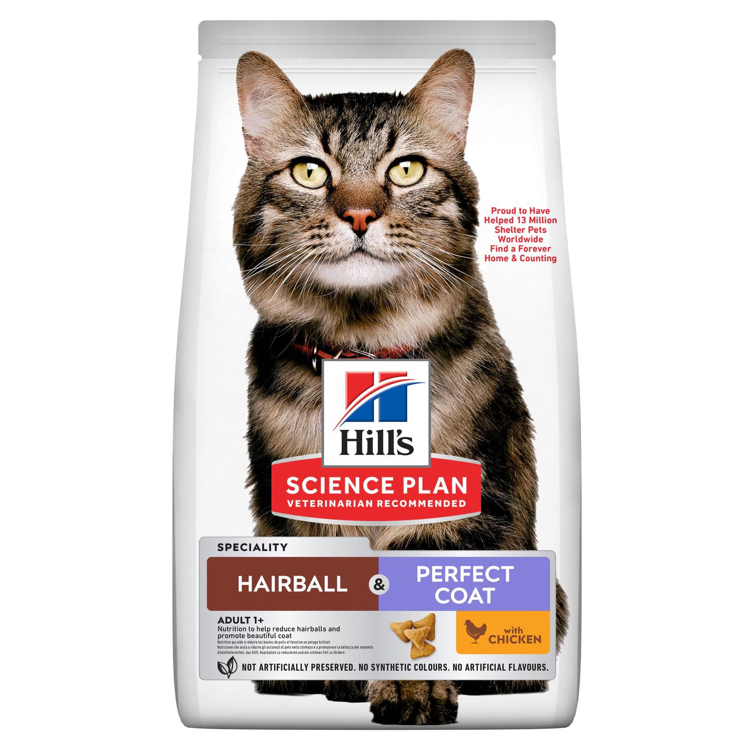 Hill's SP Adult Hairball & Perfect Coat Adult kissalle 1,5 kg PÄIVÄYSTARJOUS