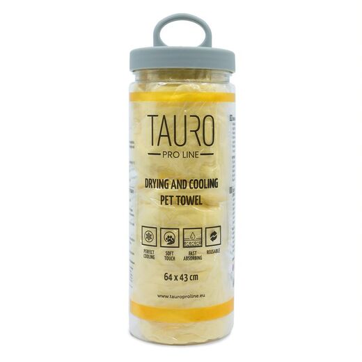 Tauro Pro Line Kuivaava viilennyspyyhe keltainen